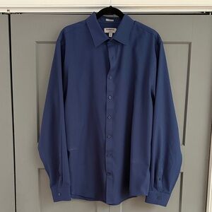 Express Perormance Blue Dress Shirt XL 17-17 1/2 Slim